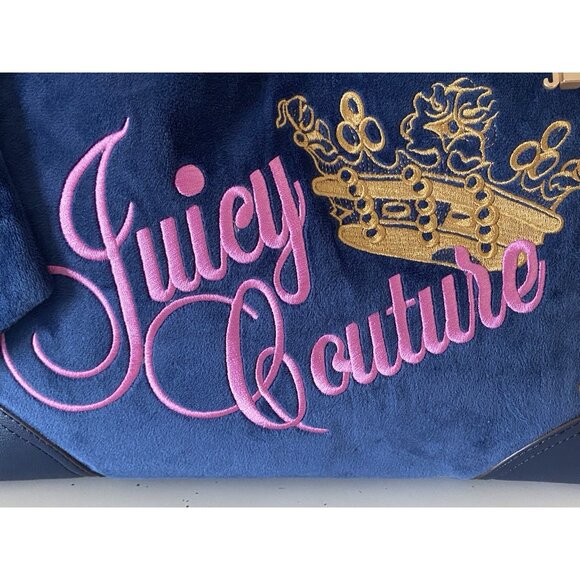 Juicy Couture The Key to Juicy Large Tote Handbag Regal Blue With Charm NEW - Picture 7 of 16